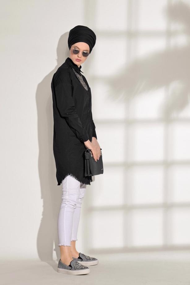 Vêtements hijab  POCKET DETAILED SPORTS TUNIC 3614  - TRENDTESETTÜR