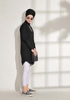 Vêtements hijab NOIR TUNIQUE SPORT DÉTAILLÉE POCHE 3614