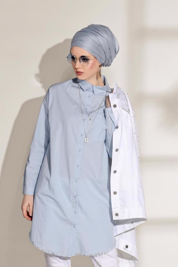 Vêtements hijab  POCKET DETAILED SPORTS TUNIC 3614  - TRENDTESETTÜR
