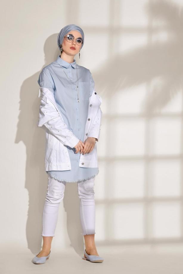 Vêtements hijab  POCKET DETAILED SPORTS TUNIC 3614  - TRENDTESETTÜR
