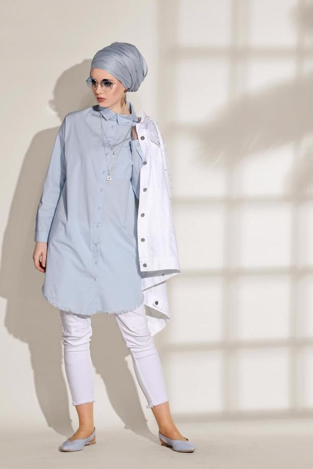 Vêtements hijab  POCKET DETAILED SPORTS TUNIC 3614  - TRENDTESETTÜR