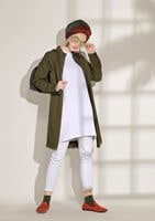 Hijab clothing KHAKI POCKET DETAILED SPORTS TUNIC 3614 