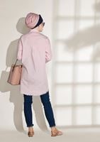 Vêtements hijab POUDRE TUNIQUE SPORT DÉTAILLÉE POCHE 3614