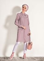 Hijab clothing PINK FRINGE DETAILED TUNIC 3623 