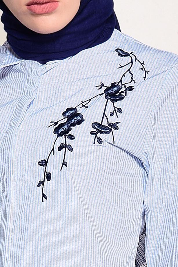 Vêtements hijab  STRIPED TUNIC 3809  - TRENDTESETTÜR