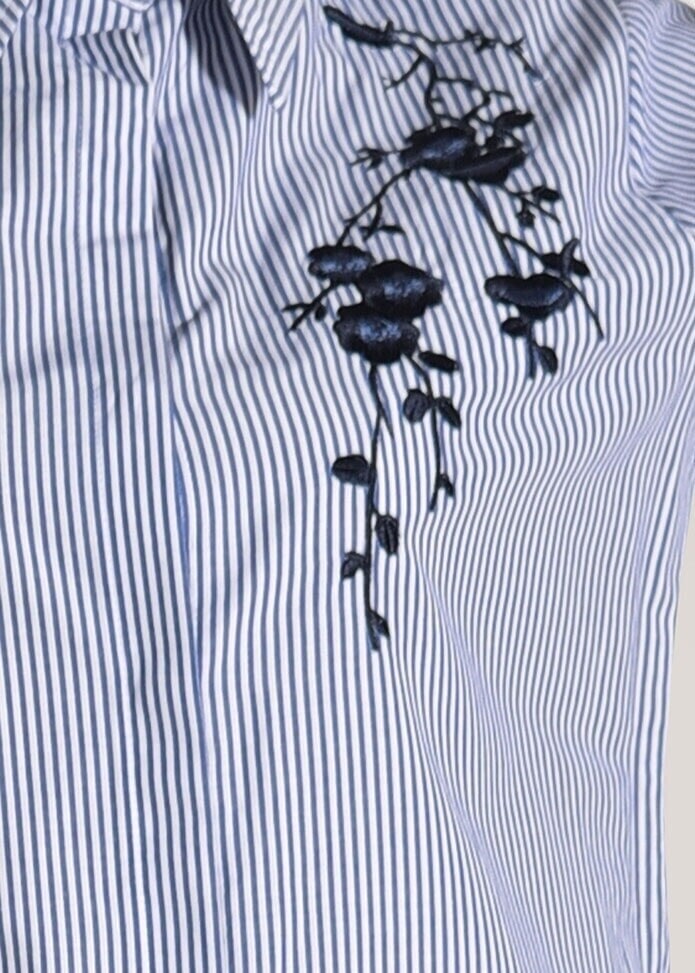 Hijab clothing NAVY BLUE STRIPED TUNIC 3809 