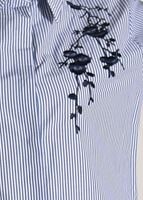 Hijab clothing NAVY BLUE STRIPED TUNIC 3809 