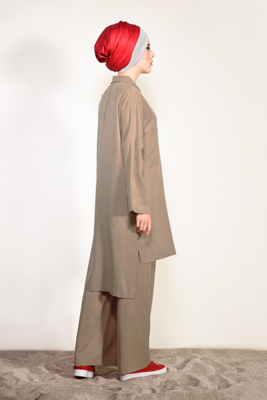 Vêtements hijab VISON COSTUME PANTALON 2 PIÈCES DÉTAILLÉ AVEC POCHE SUR LE DEVANT 4003 