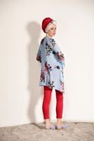 Vêtements hijab VERT T 4204 Pr Collection- Çiçek Desenli Tunik