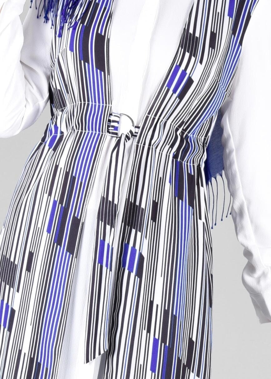 Vêtements hijab BLEU MARINE  TUNIQUE FRONCÉE T 4297