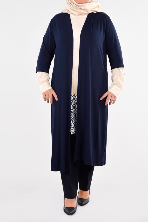 Vêtements hijab BEIGE TUNIQUE 2 PIÈCES IMPRIMÉE 4446 - TRENDTESETTÜR