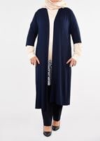 Vêtements hijab BEIGE TUNIQUE 2 PIÈCES IMPRIMÉE 4446