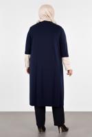 Hijab clothing BEIGE JACKET AND PATTERNED TUNIC T 4446