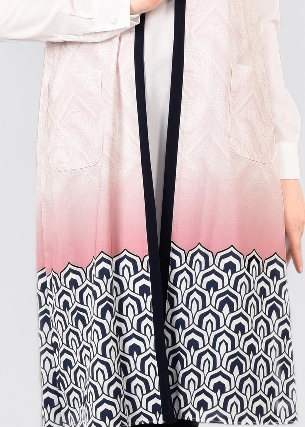 Tesettür giyim PUDRA DESENLİ 2&prime;Lİ TUNİK 4450 