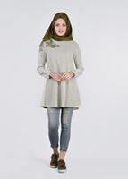 Tesettür giyim BEJ NAKIŞ DETAYLI TUNİK  4452