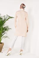 Tesettür giyim PUDRA CEP DETAYLI TUNİK 4460 