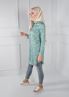 Tesettür giyim YEŞİL T 4467 Rimi Saten 5018 Tunik-Alv Fashion