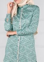Tesettür giyim YEŞİL T 4467 Rimi Saten 5018 Tunik-Alv Fashion