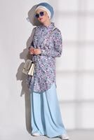 Tesettür giyim PEMBE T 4467 Rimi Saten 5018 Tunik-Alv Fashion