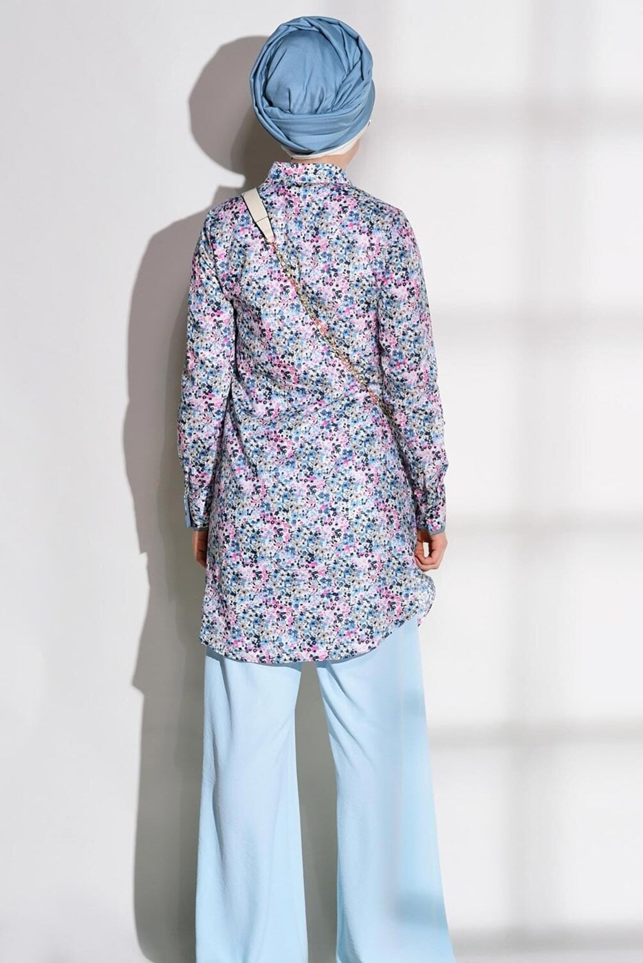 Tesettür giyim PEMBE T 4467 Rimi Saten 5018 Tunik-Alv Fashion