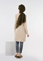 Tesettür giyim BEJ İŞLEME DETAYLI TUNİK 4499 