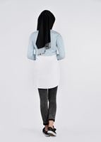 Tesettür giyim MAVİ BASKI DETAYLI EŞOFMAN TUNİK 4522 