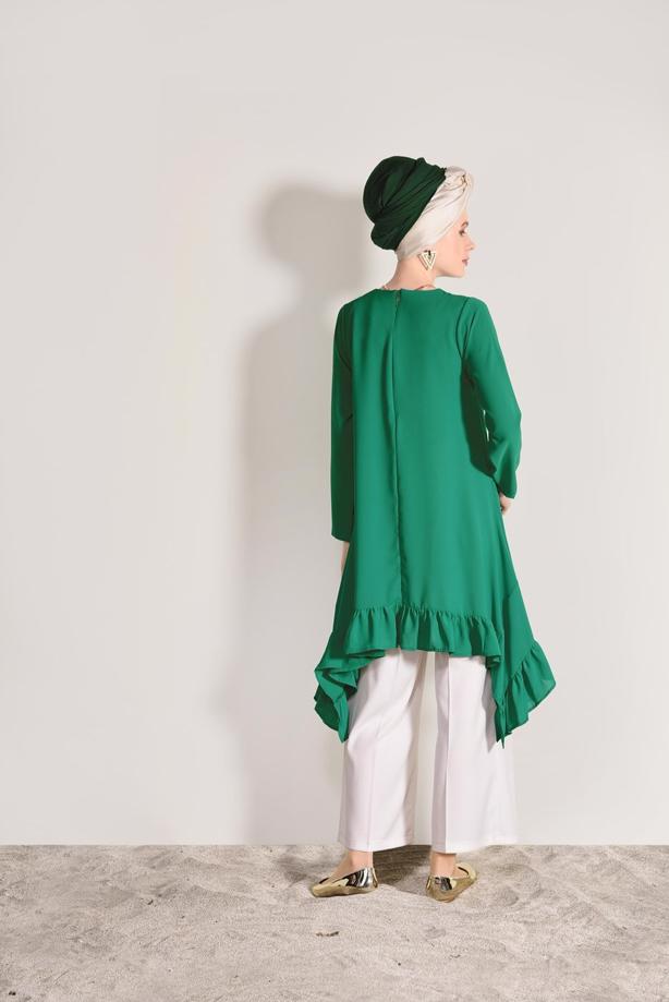 Vêtements hijab  ASYMMETRIC RUFFLED TUNIC 5003  - TRENDTESETTÜR