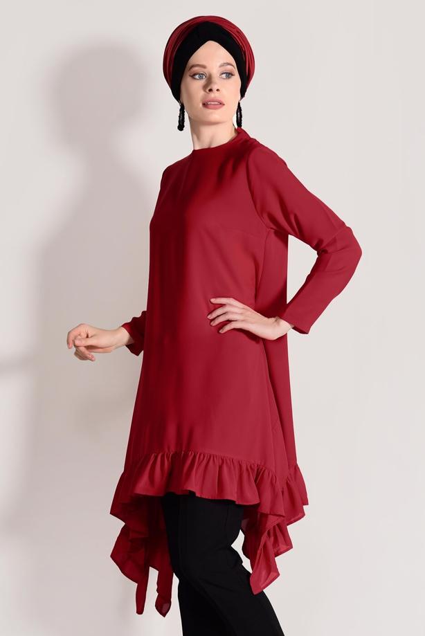Vêtements hijab  ASYMMETRIC RUFFLED TUNIC 5003  - TRENDTESETTÜR
