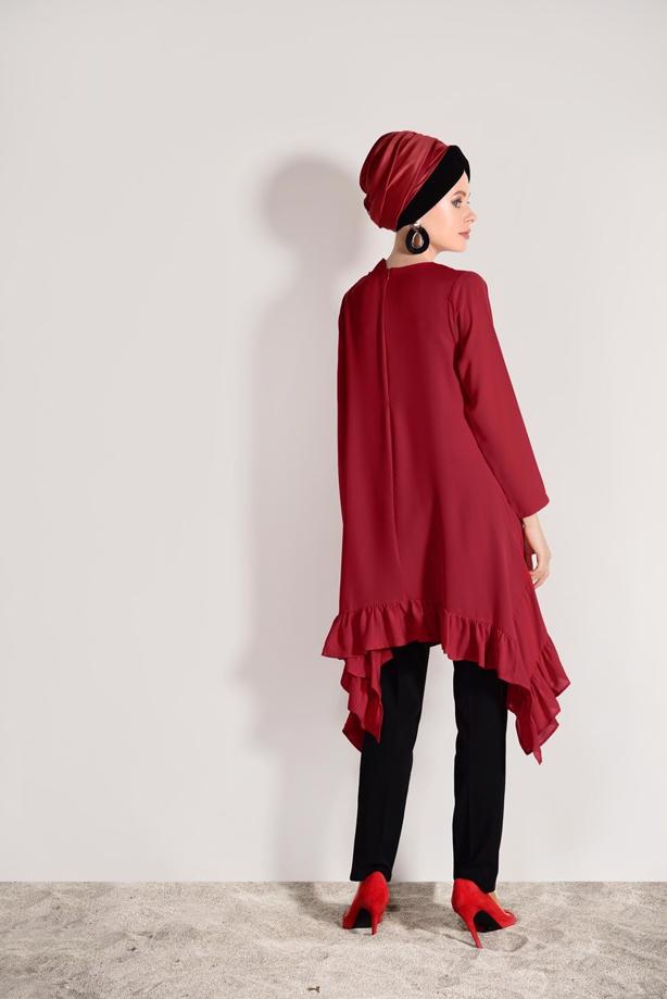 Vêtements hijab  ASYMMETRIC RUFFLED TUNIC 5003  - TRENDTESETTÜR