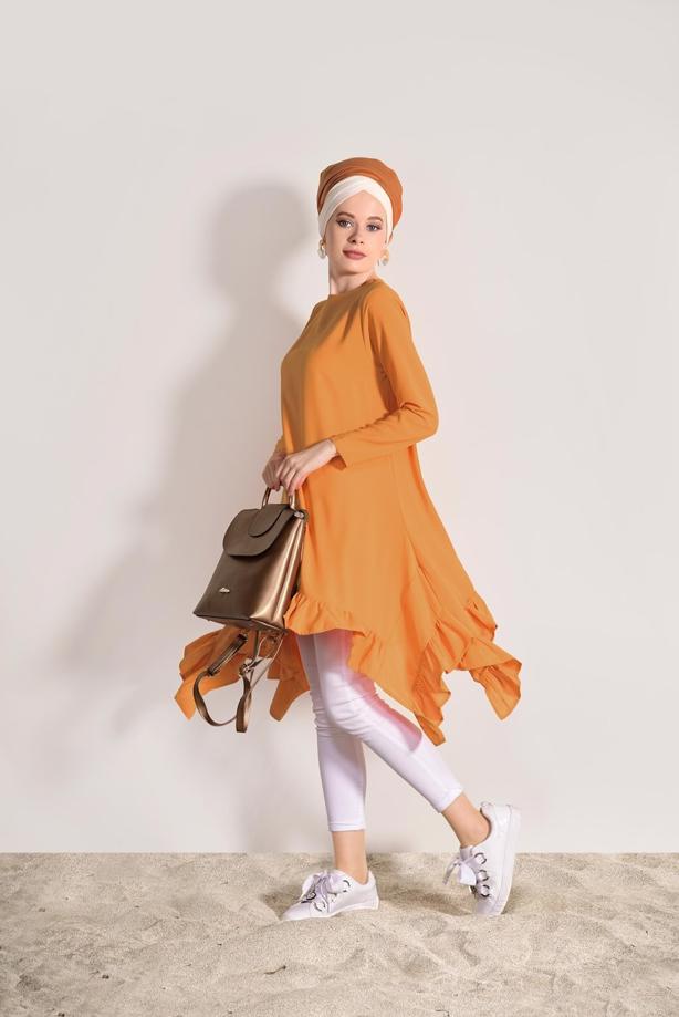 Vêtements hijab  ASYMMETRIC RUFFLED TUNIC 5003  - TRENDTESETTÜR
