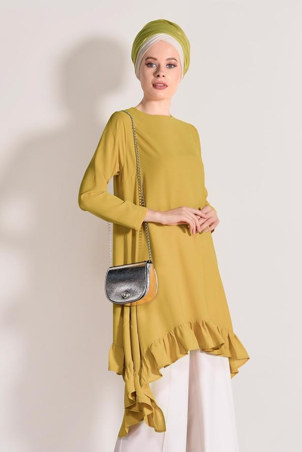 Vêtements hijab  ASYMMETRIC RUFFLED TUNIC 5003  - TRENDTESETTÜR