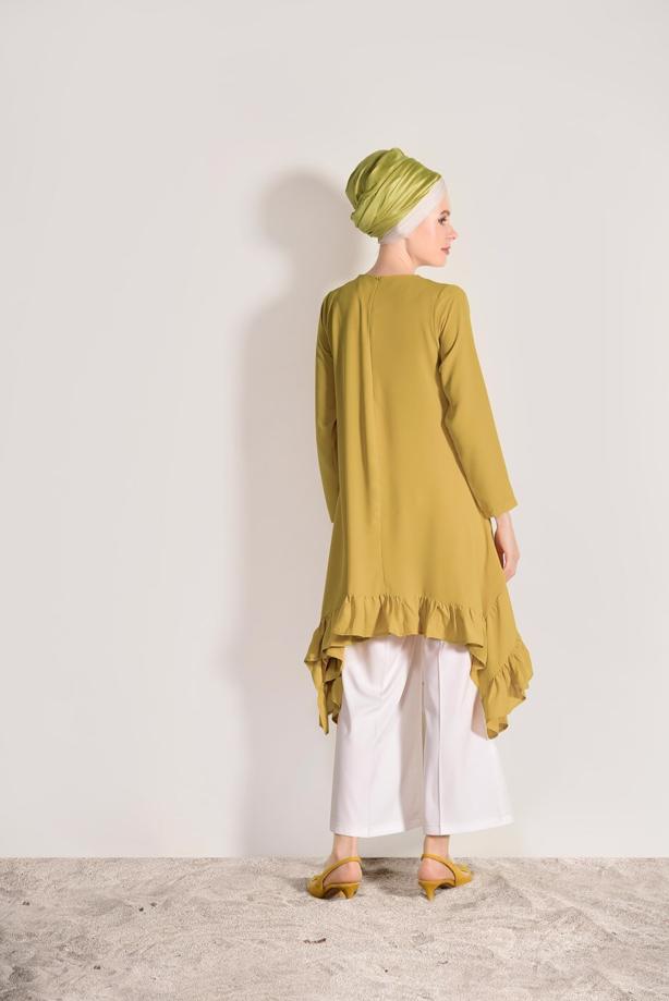 Vêtements hijab  ASYMMETRIC RUFFLED TUNIC 5003  - TRENDTESETTÜR