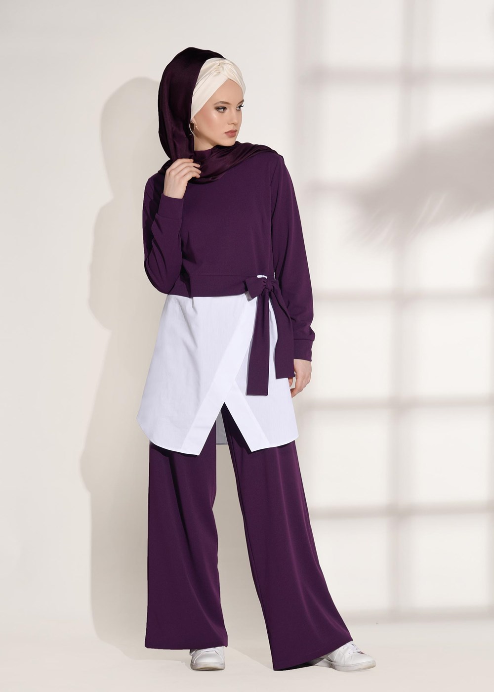 Tesettür giyim MOR T 5004 Loreen- Kuşaklı Tunik