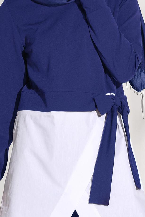 Tesettür giyim  T 5004 Loreen- Kuşaklı Tunik - TRENDTESETTÜR