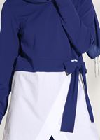 Tesettür giyim LACİVERT T 5004 Loreen- Kuşaklı Tunik