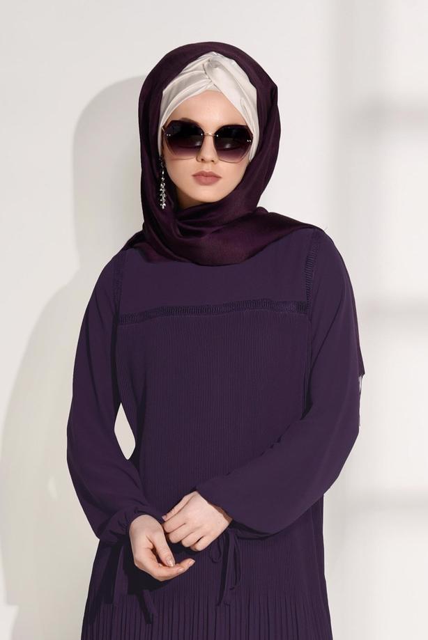 Tesettür giyim  PİLİSE DETAYLI TUNİK 5054  - TRENDTESETTÜR