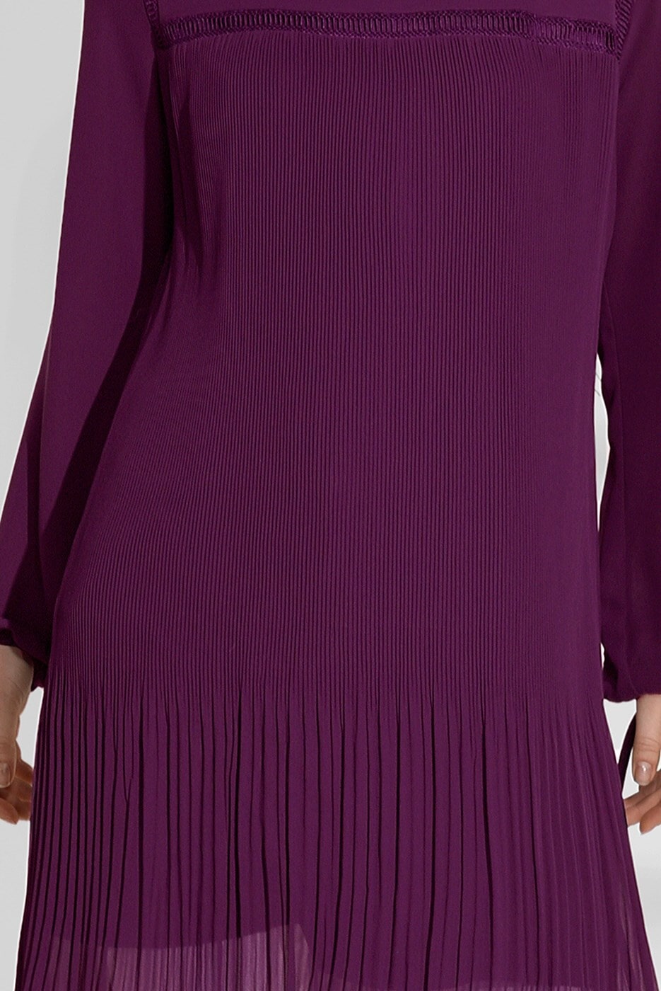 Tesettür giyim MÜRDÜM PİLİSE DETAYLI TUNİK 5054 