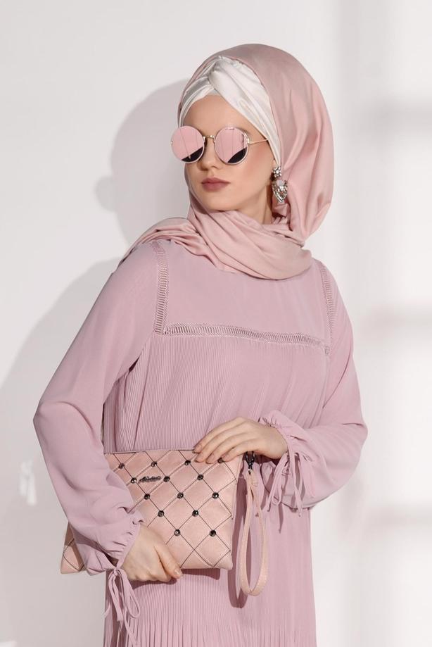 Tesettür giyim  PİLİSE DETAYLI TUNİK 5054  - TRENDTESETTÜR