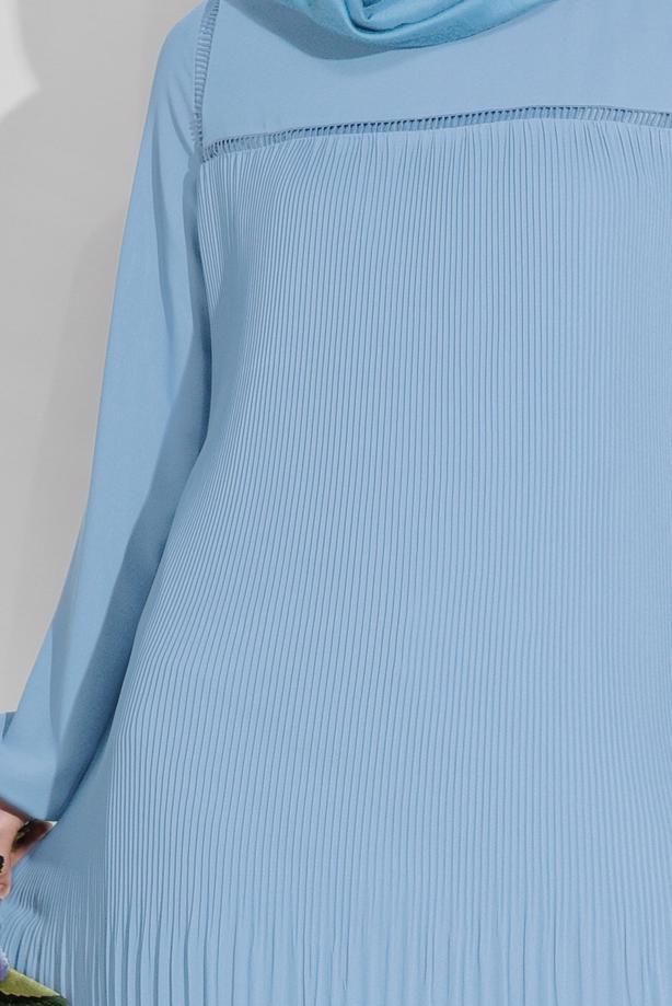 Tesettür giyim  PİLİSE DETAYLI TUNİK 5054  - TRENDTESETTÜR