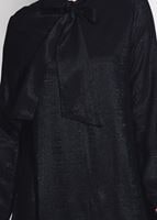 Tesettür giyim SİYAH T 5065 Asmiray- Simli Tunik