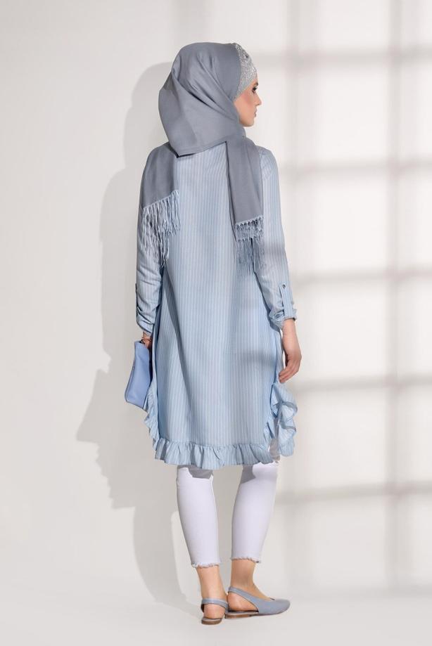Vêtements hijab  STRIPE DETAIL TUNIC 5335  - TRENDTESETTÜR