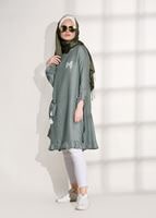 Vêtements hijab VERT TUNIQUE À RAYURES 5335