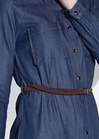 Tesettür giyim LACİVERT T 5697 Ksd- Denim Tunik