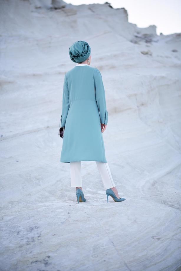 Hijab-Kleidung  T 5888 Mısra-2&prime;li Tunik - TRENDTESETTÜR