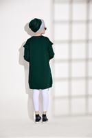 Tesettür giyim YEŞİL T 6118 Bwest- Yıldız İşlemeli Spor Tunik