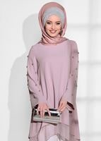 Hijab clothing POWDER CHIFFON DETAIL TUNIC 6372