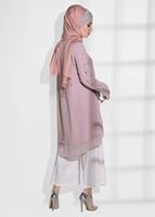 Hijab clothing POWDER CHIFFON DETAIL TUNIC 6372