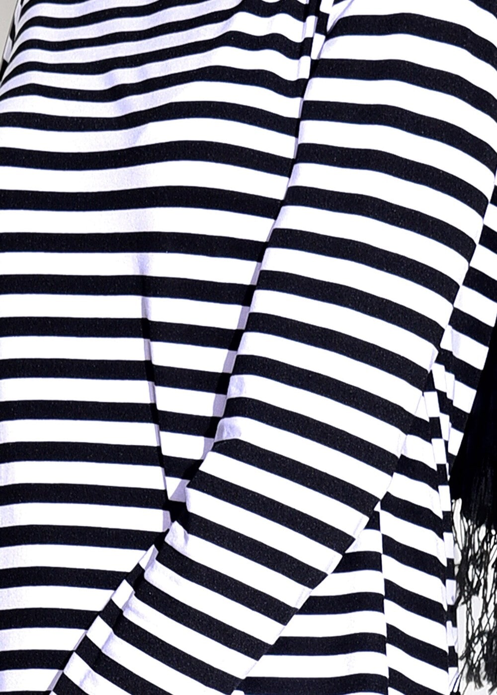 Tesettür giyim SİYAH ÇİZGİLİ PENYE TUNİK 6418