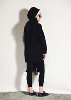 Tesettür giyim SİYAH NAKIŞ DETAYLI SPOR TUNİK 7018