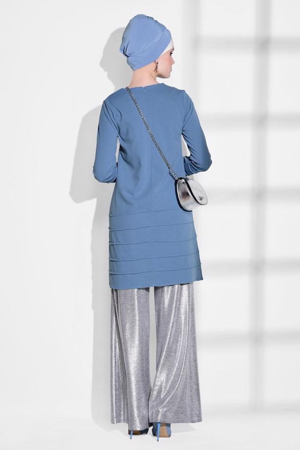 Tesettür giyim  T 7354  Loreen-Klasik Kesim Tunik - TRENDTESETTÜR